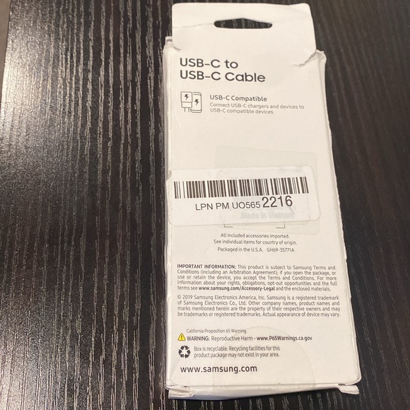 New Samsung Galaxy USB-C Cable (USB-C to USB-C) - Black - Picture 7 of 7